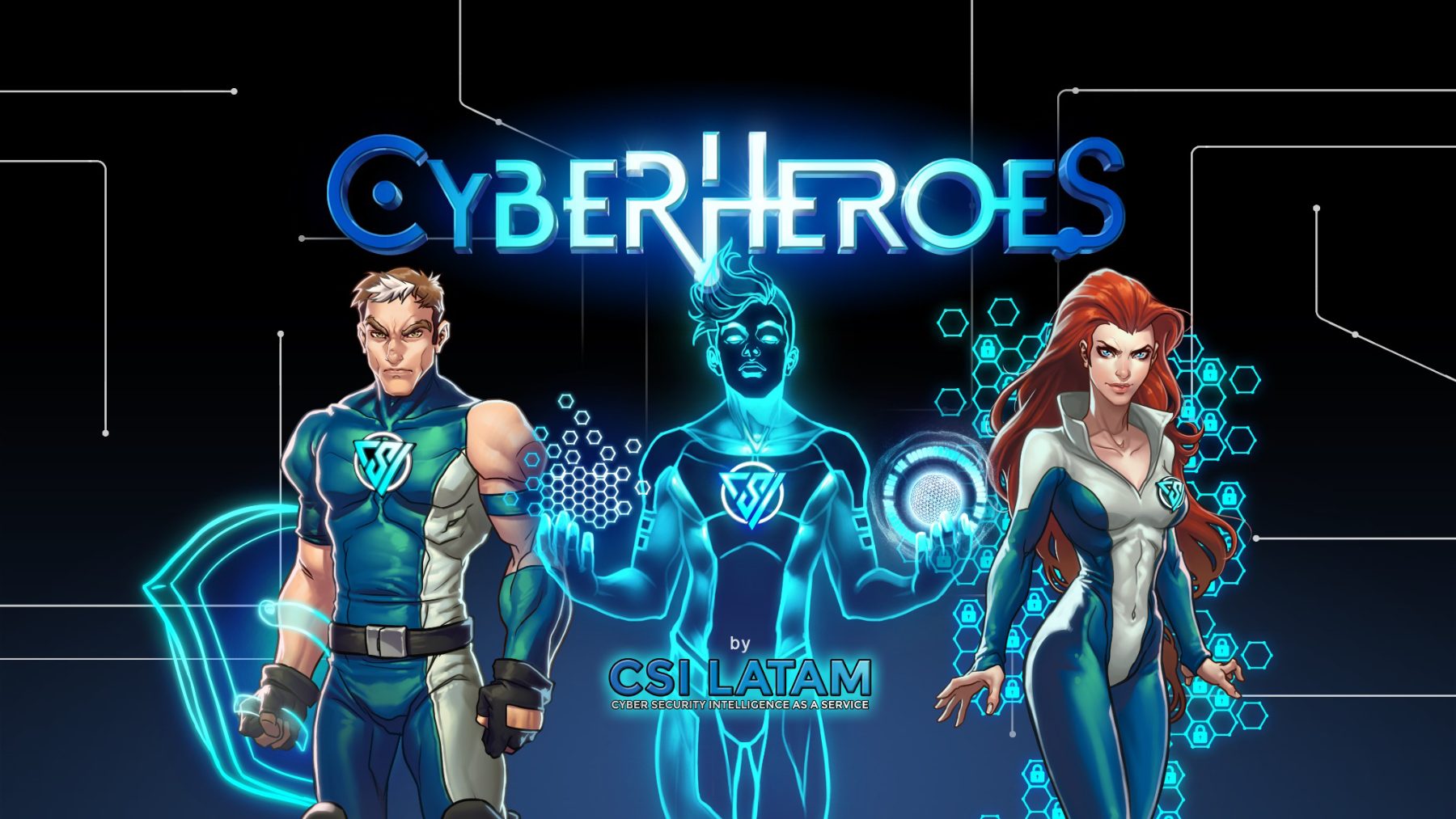 El elenco de CyberHeroes